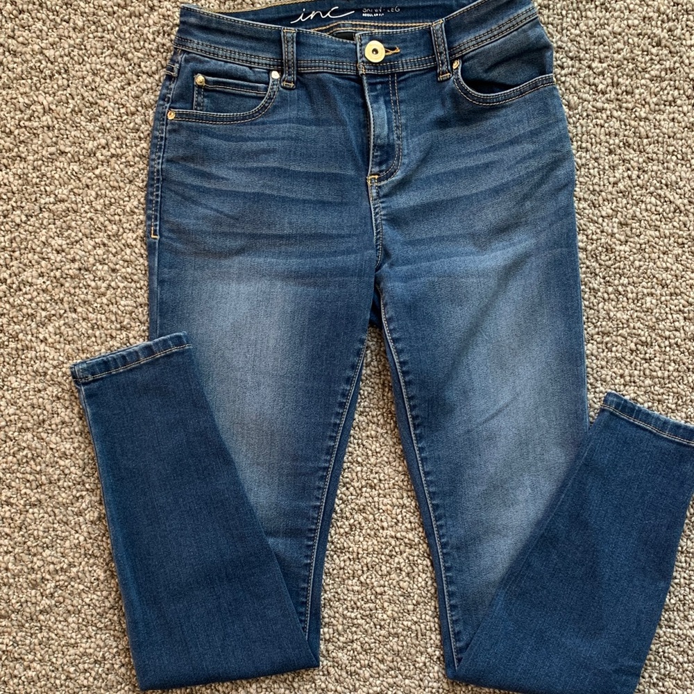 INC International Concepts Women's Dark Blue Skinny Jeans